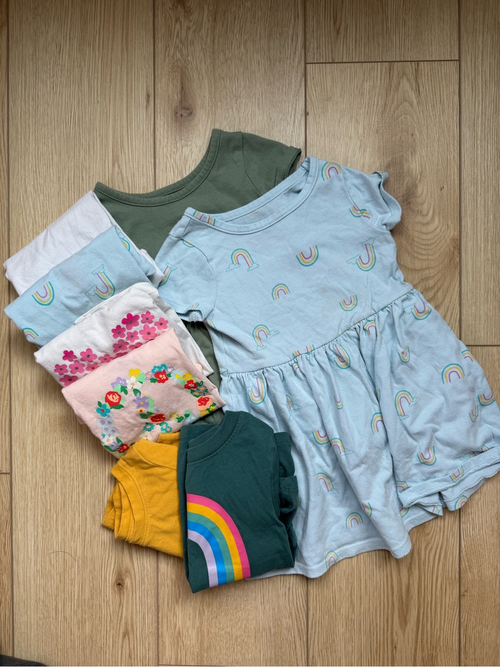 cat & jack girls 2t t-shirt dress bundle